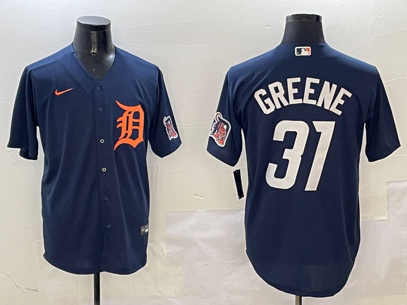 Men Detroit Tigers 31 Greene Drak Blue Game 2025 Nike MLB Jersey style 3115